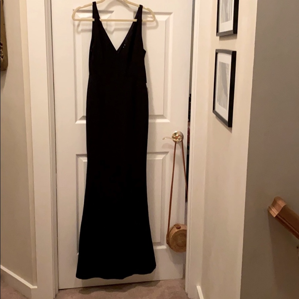 Lulus full length black mermaid dress
